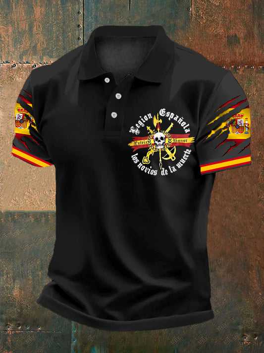 Camiseta bordada bandera española de los hombres