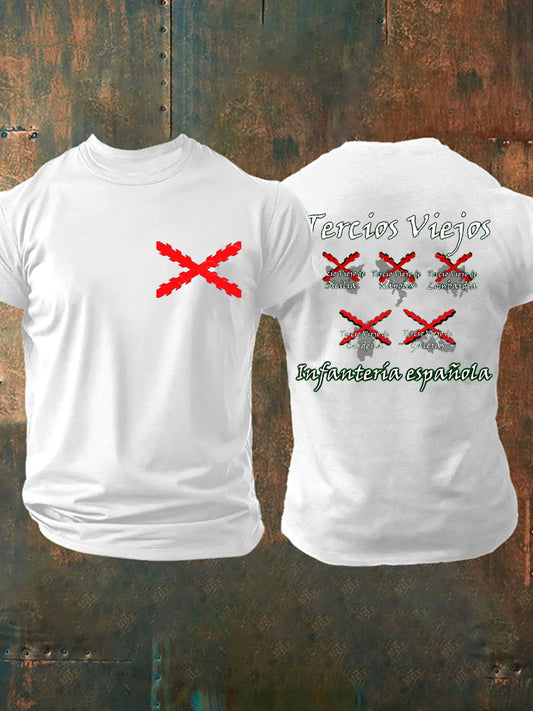 Camiseta de hombre con estampado Cruz de Borgoña de España Tercio