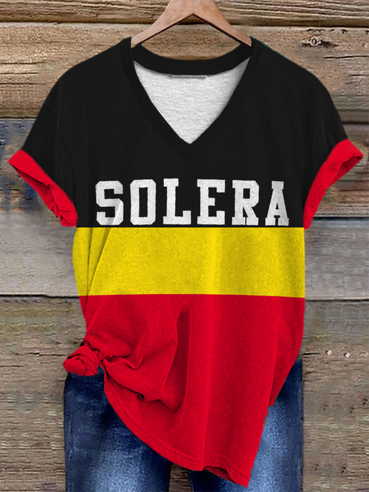 Camiseta con estampado de jerez español Solera Wine Drinking para mujer