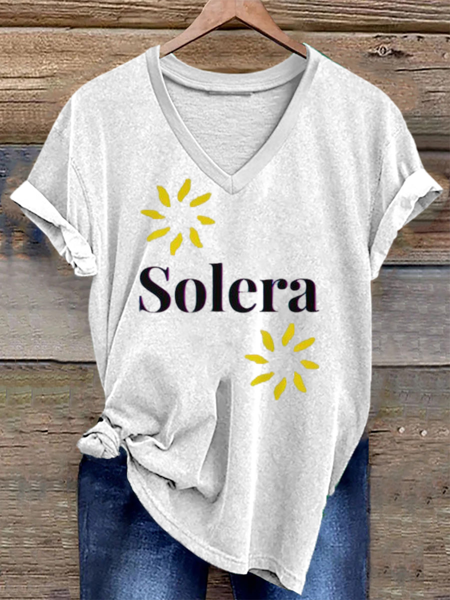 Camiseta con estampado de jerez español Solera Wine Drinking para mujer