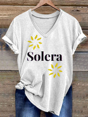 Camiseta con estampado de jerez español Solera Wine Drinking para mujer