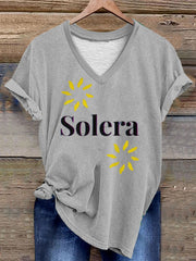 Camiseta con estampado de jerez español Solera Wine Drinking para mujer