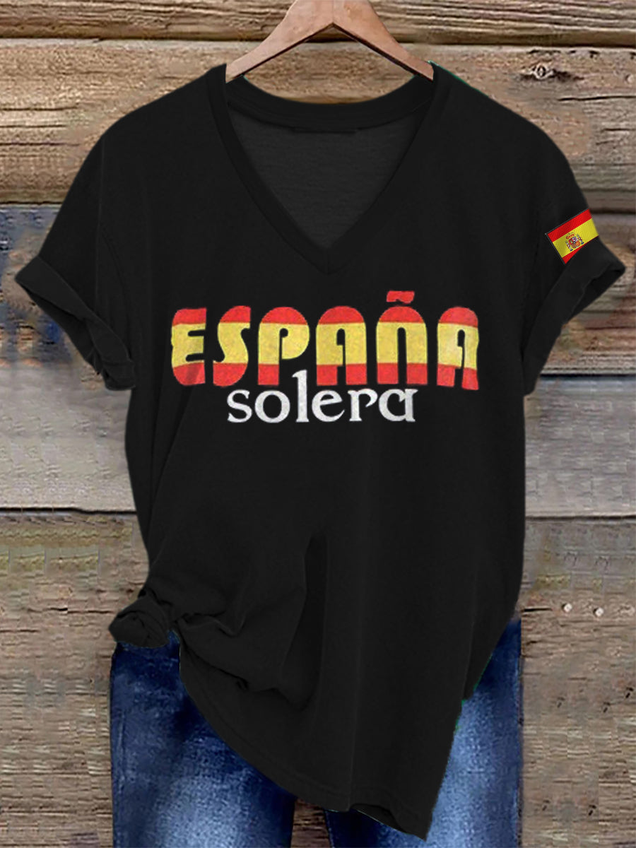 Camiseta con estampado de jerez español Solera Wine Drinking para mujer