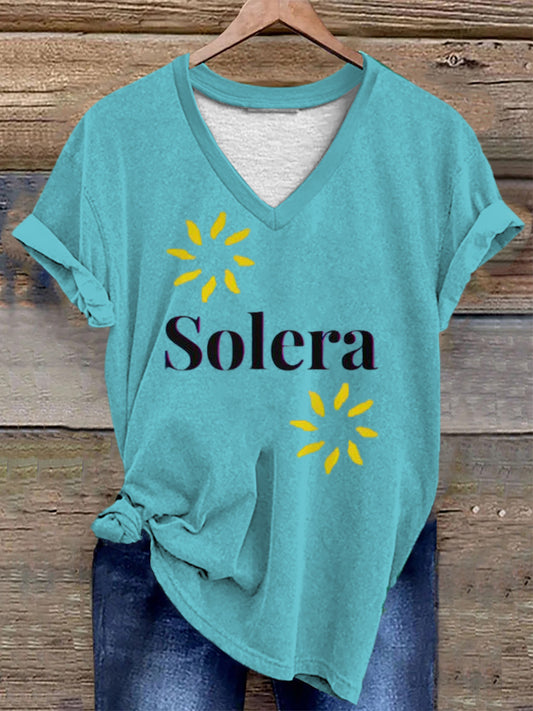 Camiseta con estampado de jerez español Solera Wine Drinking para mujer