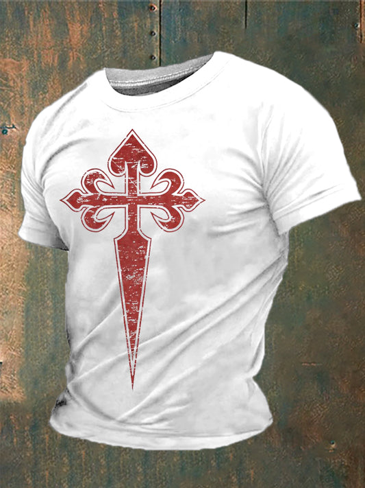 Cruz de la fe de España de los hombres de Santiago Impreso camiseta
