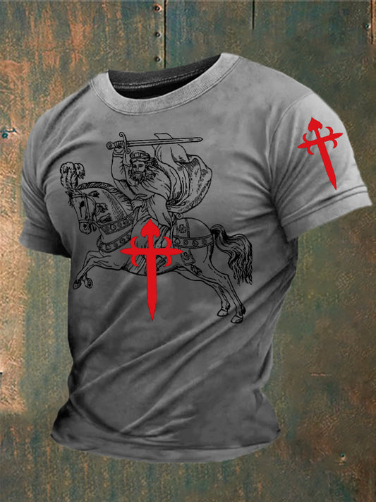 Cruz de la fe de España de los hombres de Santiago Impreso camiseta