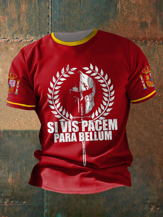España de los hombres Si usted quiere la paz imprimió la camiseta