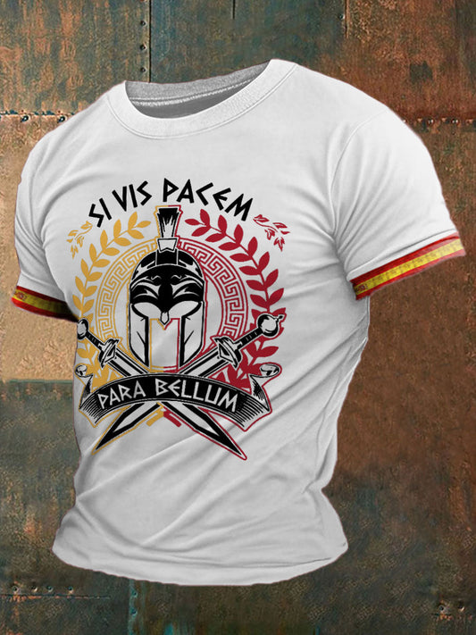 Camiseta estampada España If You Want Peace Prepare For War para hombre
