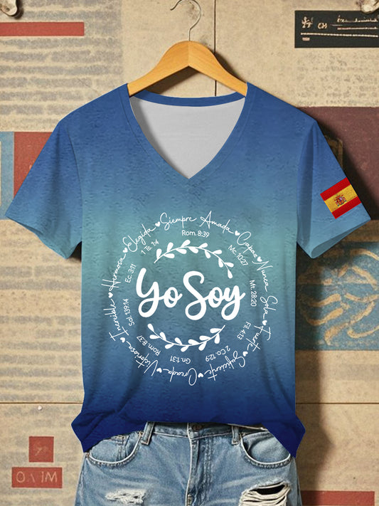 Camiseta de manga corta verso español de la Biblia de las mujeres