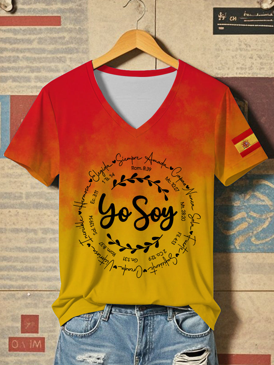 Camiseta de manga corta verso español de la Biblia de las mujeres