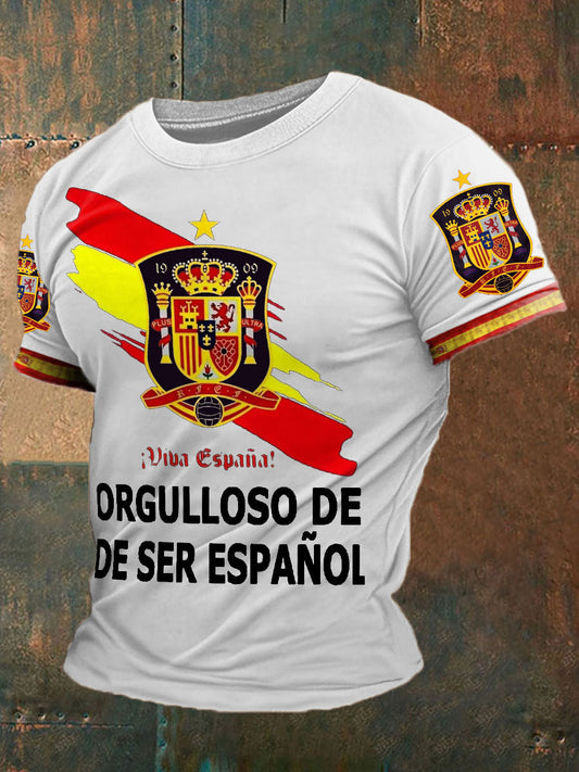 España orgulloso español impreso camiseta de los hombres